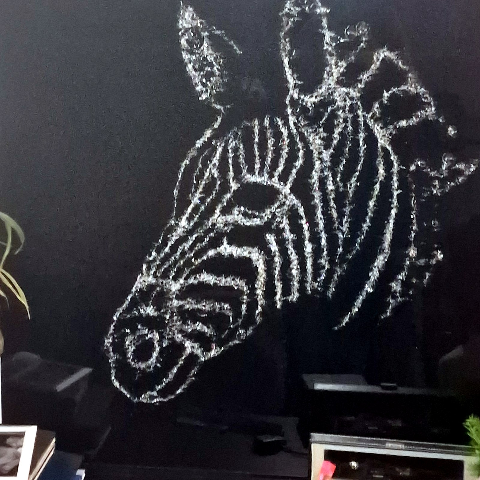 Zebra, Glasbruchkunstwerk von SHARD ART STUDIO